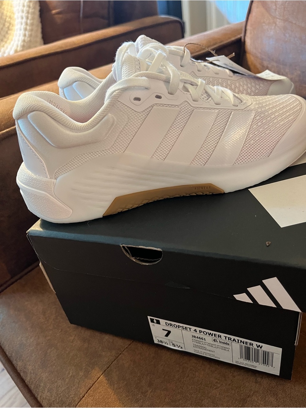 Women’s Adidas Dropset 4 Power Training Shoes Size 7 White